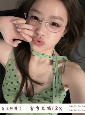 oooodd 波点吊带背心女内搭夏日多巴胺辣妹穿搭修身外穿无袖上衣