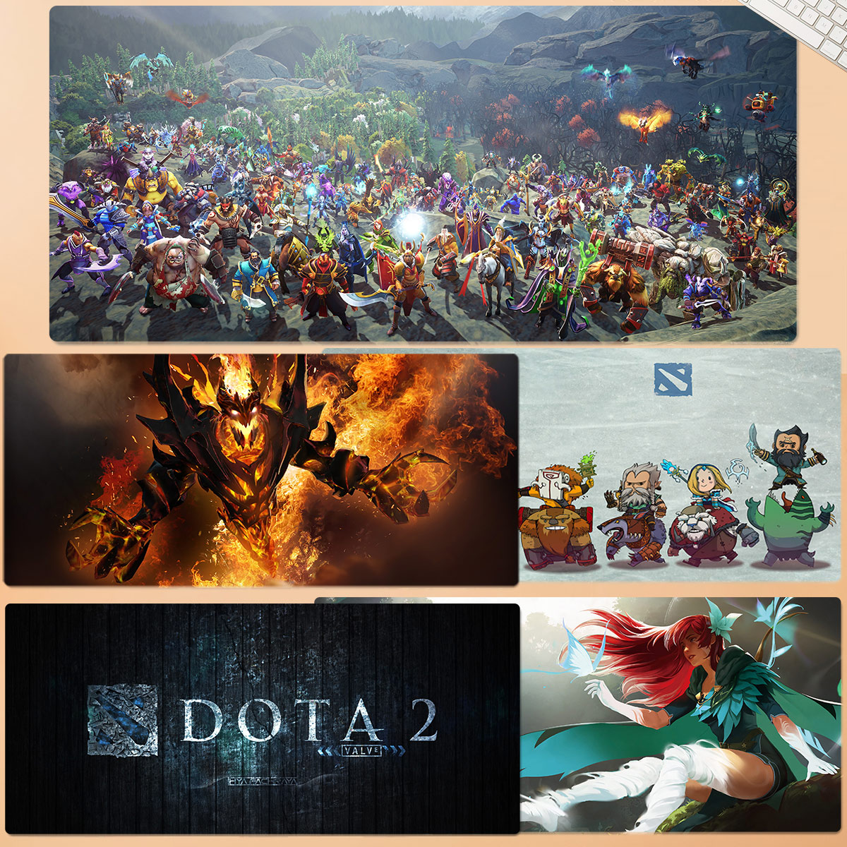 刀塔DOTA2鼠标垫超大号周边影魔卡尔剑圣游戏专业电竞网吧定制-封面