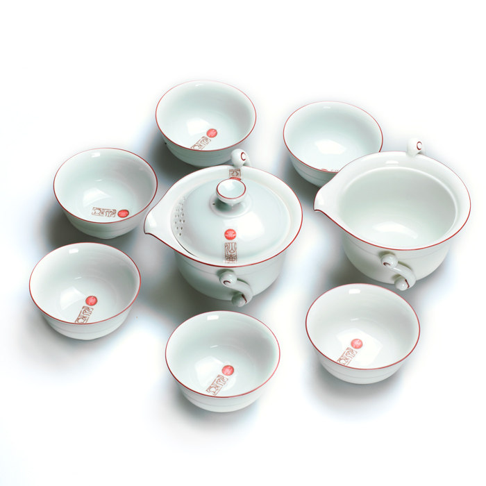 台湾衡连陶瓷功夫茶具套装淡粉图片