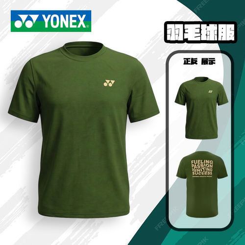 YONEX/尤尼克斯羽毛球服透气吸汗运动短袖yy变形字母文化衫-2988