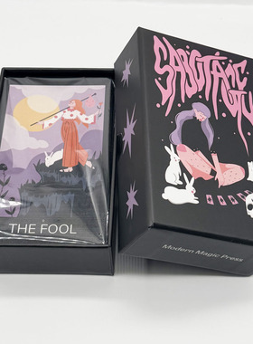 12X7cm Sabotage Tarot 破坏者塔罗牌天地盖双面压纹英文卡牌游戏