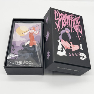 12X7cm Sabotage Tarot 破坏者塔罗牌天地盖双面压纹英文卡牌游戏