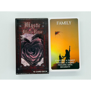 10X6cm Mystic Black Rose Card Game神秘黑玫瑰讯息卡全英文字卡