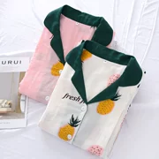 Tháng quần áo mùa hè mỏng phần sau sinh cotton đôi gạc phụ nữ mang thai Bộ đồ ngủ sau sinh cho con bú Quần áo mùa xuân và mùa thu cho ăn quần áo dịch vụ tại nhà - Giải trí mặc / Mum mặc