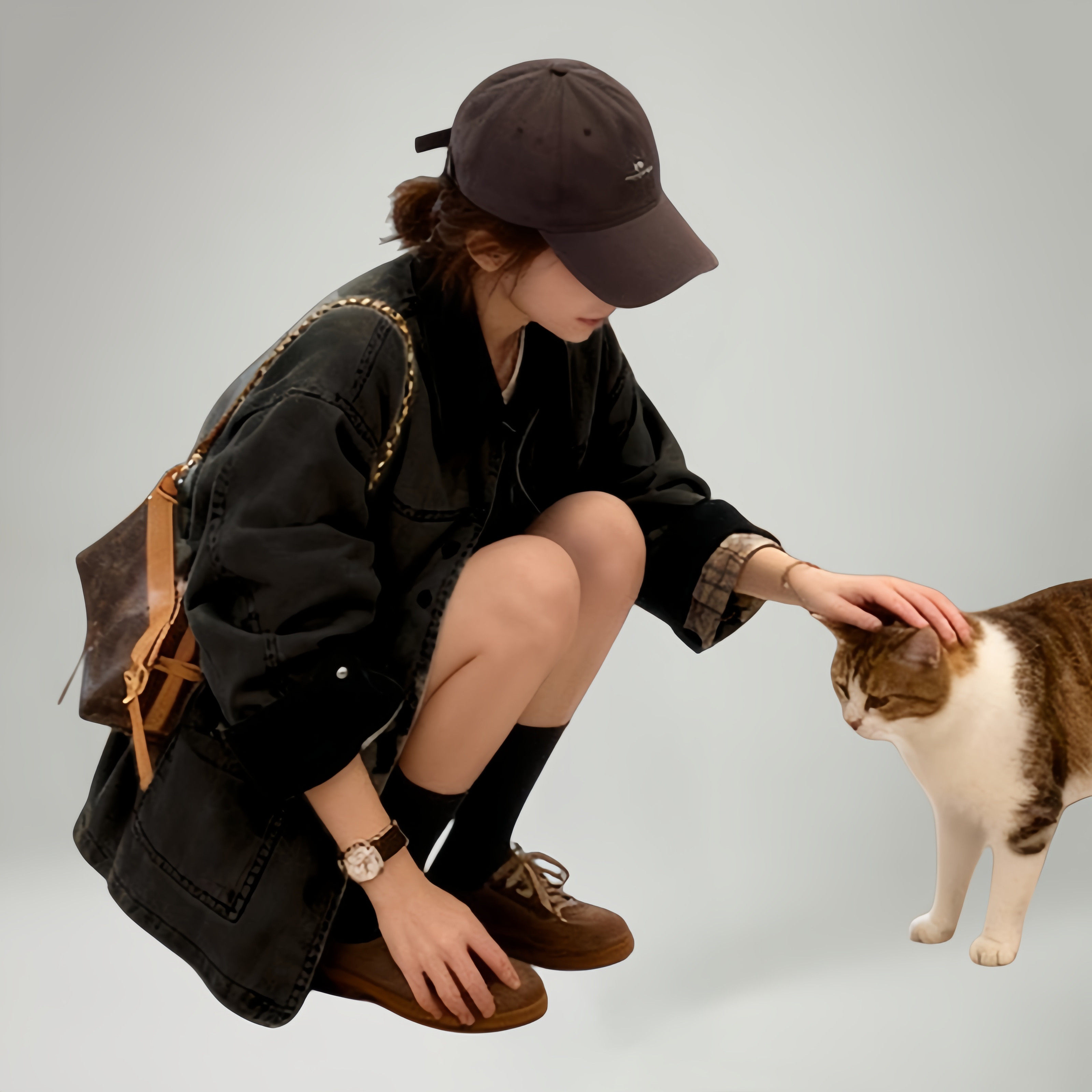 复古撞色拼接翻领牛仔外套女春季2026新款设计感夹克大码开衫上衣