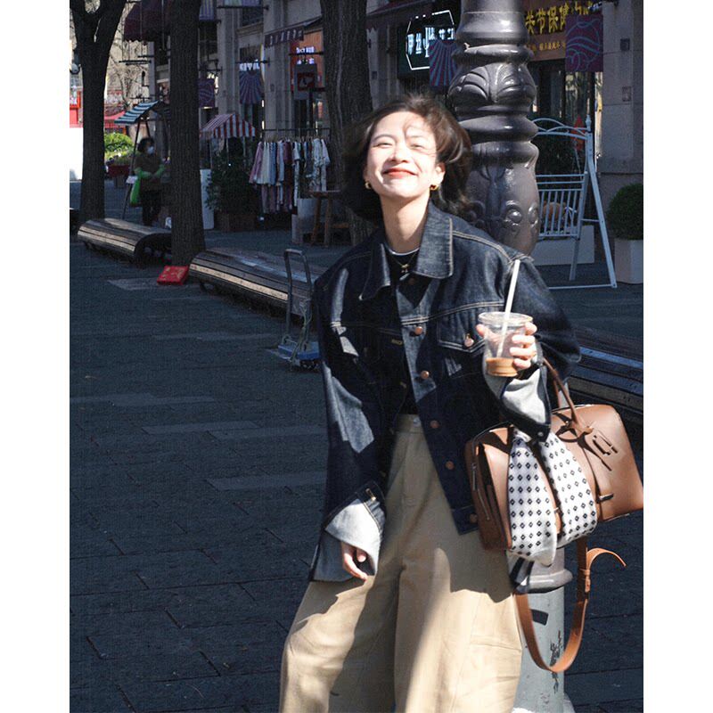牛仔短外套女2025春秋季新款韩系夹克小个子休闲 高级感独特超好