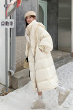 2026冬装现货韩版呢料拼接连帽羽绒服90绒女202A-6805-P475K699，女装羽绒服，浙宝202