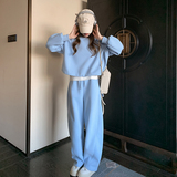 春装现货纯色卫衣+裤子两件套套装202-2501-P145控238，女装运动套装，浙宝202