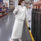 现货现货春装时尚花边拼接半身裙卫衣套装202-2516-P165-控238，女装运动套装，浙宝202