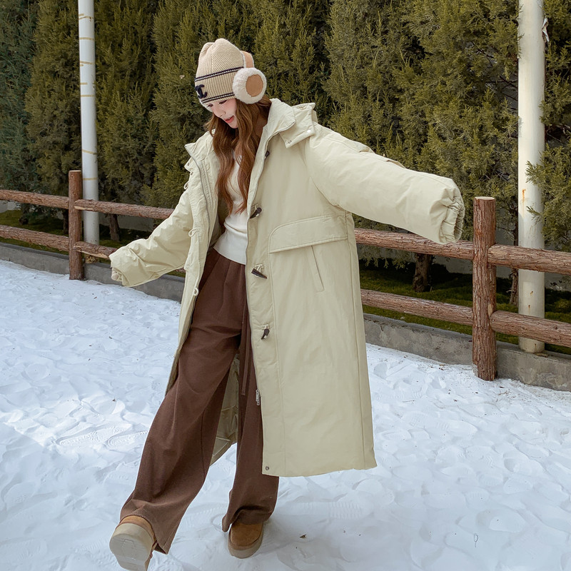 现货冬装新款韩版风衣式90绒羽绒服202-5657-P425-K635，女装羽绒服，浙宝202