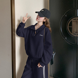 秋装现货休闲卫衣+三条杠裤子运动两件套装202-2520-P175K248，女装运动套装，浙宝202