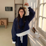 现货主推秋装花边拼接绣花卫衣裤子两件套装202-2513-P155-K228，女装运动套装，浙宝202