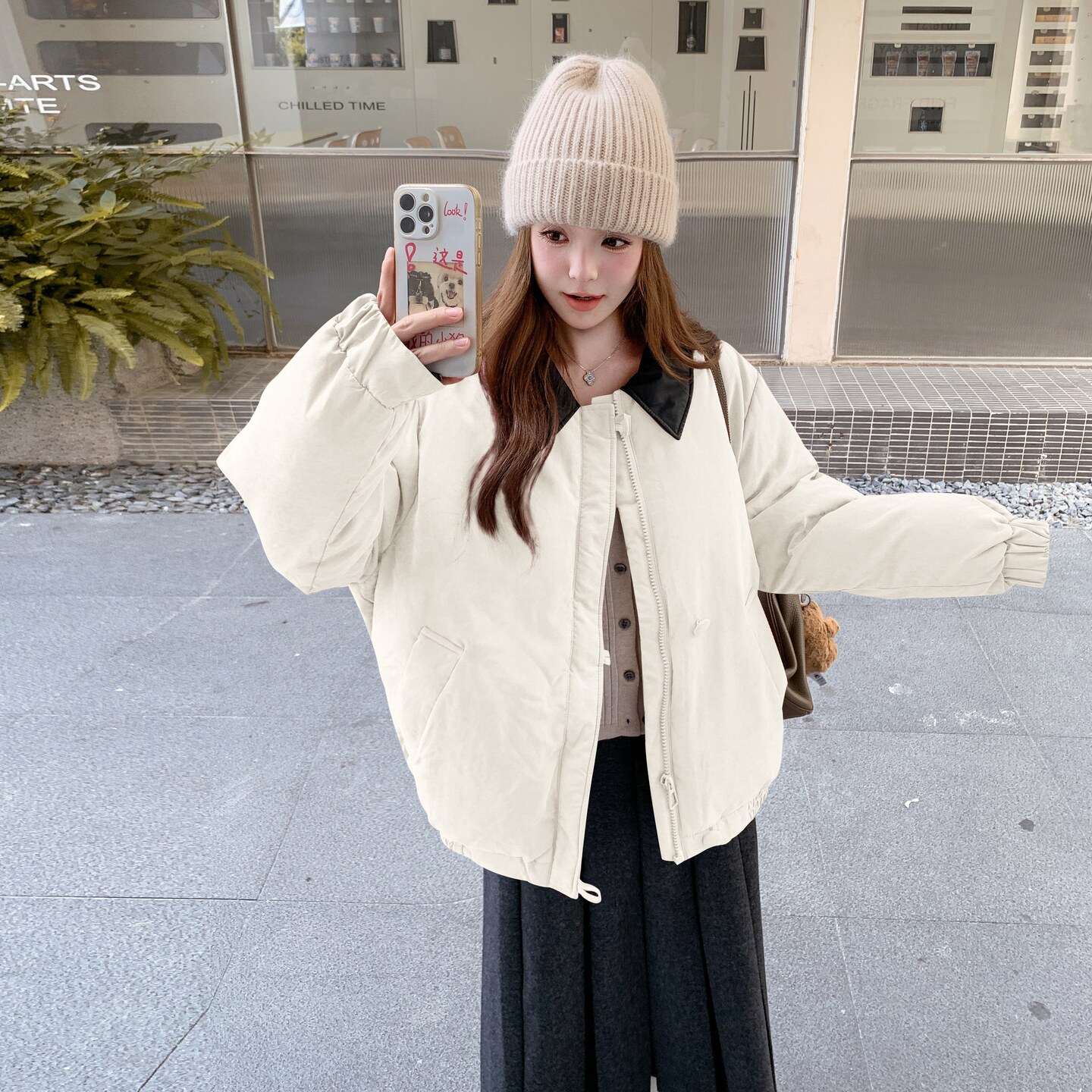 现货冬装韩版宽松休闲学院风棒球服羽绒服202-5609-P315-K458,女装羽绒服,浙宝202