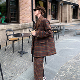 深秋新款格子呢子外套裙子两件套套装202A-2434-P215K315，女装套装/套裙，浙宝202