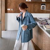 现货秋装新款韩版宽松复古牛仔外套女202-2597-P155K228，女装短外套，浙宝202