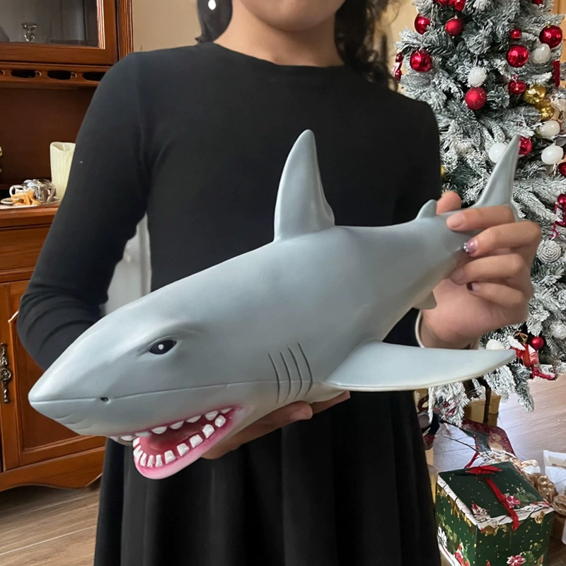 超大号仿真大白鲨软胶海洋生物海底动物模型玩具鲨鱼海豚儿童礼物