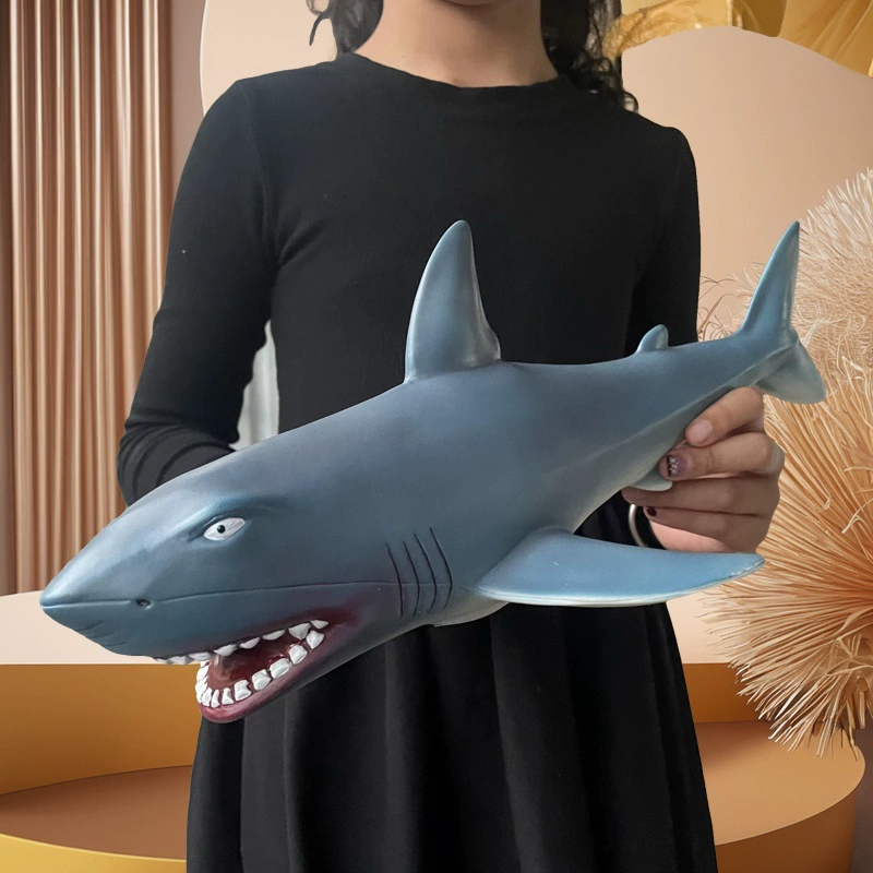 超大号仿真大白鲨软胶海洋生物海底动物模型玩具鲨鱼海豚儿童礼物