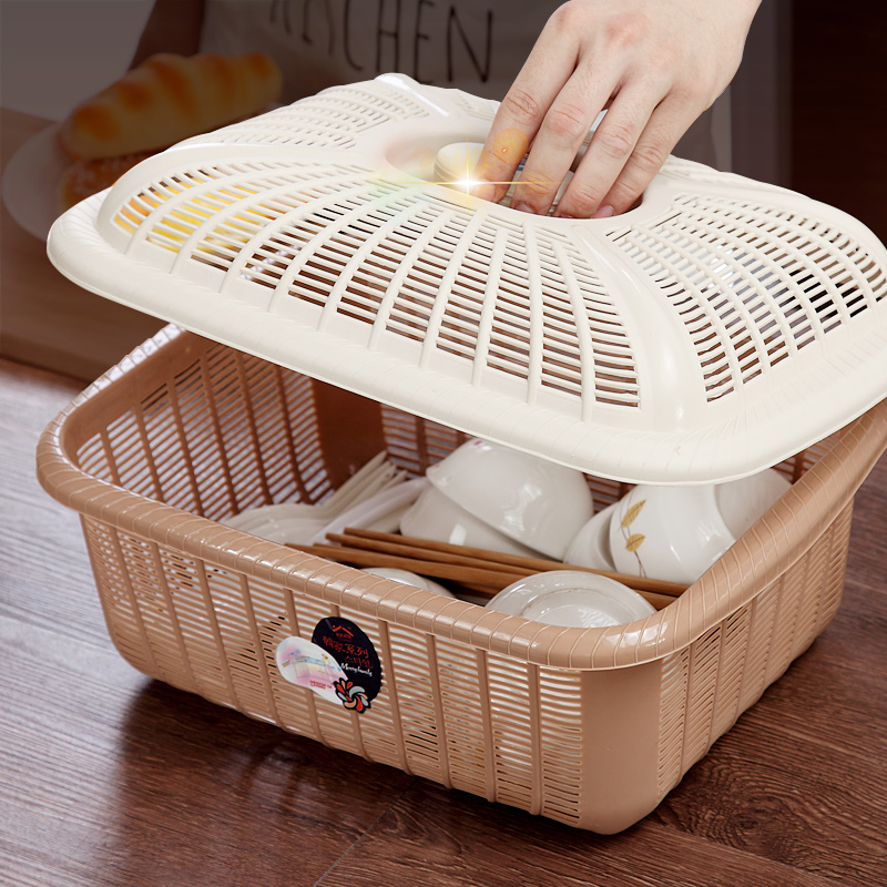 碗筷带盖馒头菜罩塑料篮子果蔬筛
