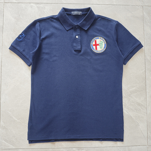 HYDROGEN正品夏季翻领纯棉珠地料刺绣短袖POLO衫透气直筒透气潮