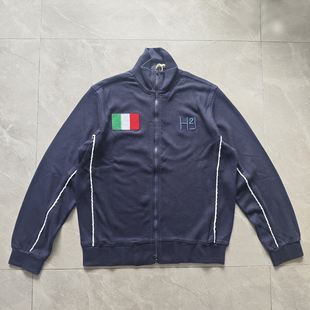 HYDROGEN正品春秋卫衣翻领纯棉磨毛拉链外套休闲立领刺绣运动外套