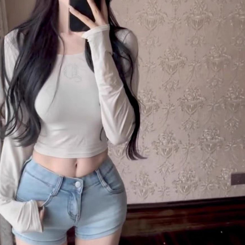 夏季超辣低腰丰胯超短裤韩版基础百搭牛仔裤性感包臀修身弹力热裤