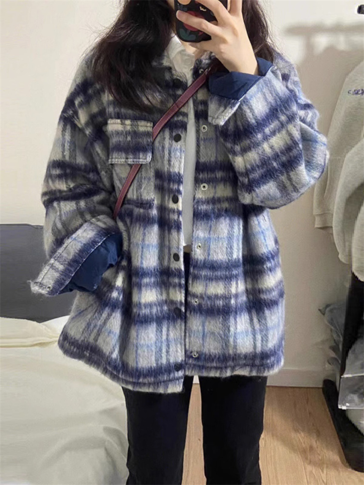 春秋季2023新款爆款棒球服格子女