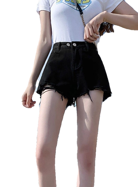 白色牛仔短裤女夏季2025新款高腰