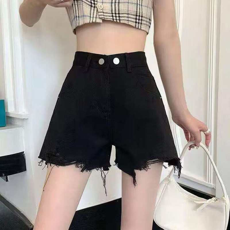 牛仔短裤女2026年夏季新款毛边破洞高腰裤子显瘦阔腿a字超热裤ins,女装/女士精品,大码裤装,淘宝优惠券,粉丝福利购,淘宝优惠卷