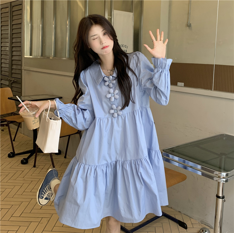 法式初恋衬衫连衣裙女2022秋新款