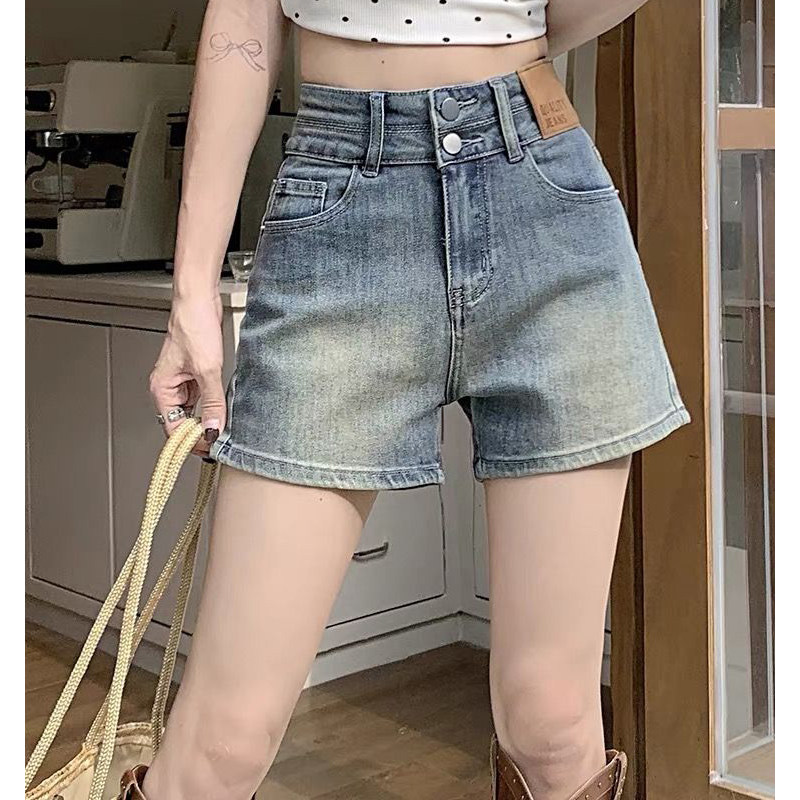 复古牛仔短裤女夏季高腰弹力胖mm显瘦小个子大码梨形身材a字热裤,女装/女士精品,大码裤装,淘宝优惠券,粉丝福利购,淘宝优惠卷