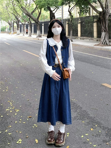 三件套装春夏新款小个子牛仔马甲
