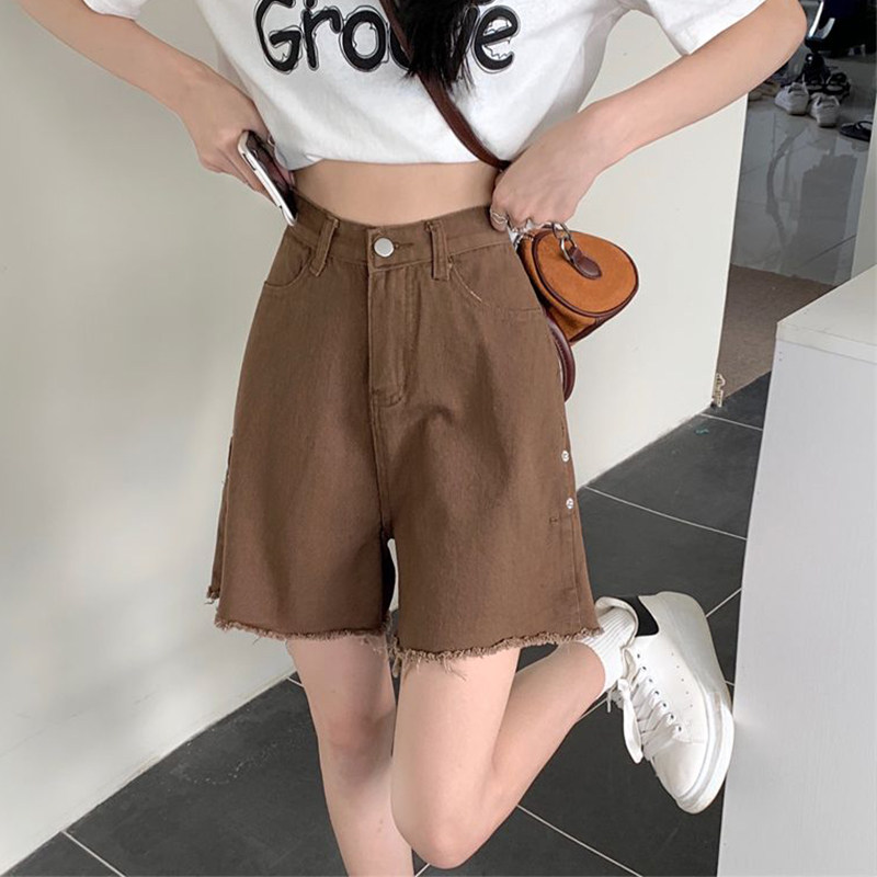 高腰卷边牛仔短裤女2026年春夏新款大码胖mm遮肉显瘦阔腿a字热裤,女装/女士精品,大码裤装,淘宝优惠券,粉丝福利购,淘宝优惠卷