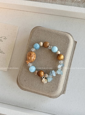 小海豹檀木手串天然石手链