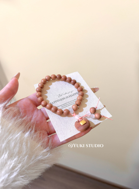 血柏木手链原创设计女款新中式小众民族风百搭文玩中式念珠饰品