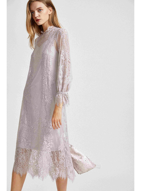 M.HITI锡瑅蕾丝长款连衣裙S3L012N