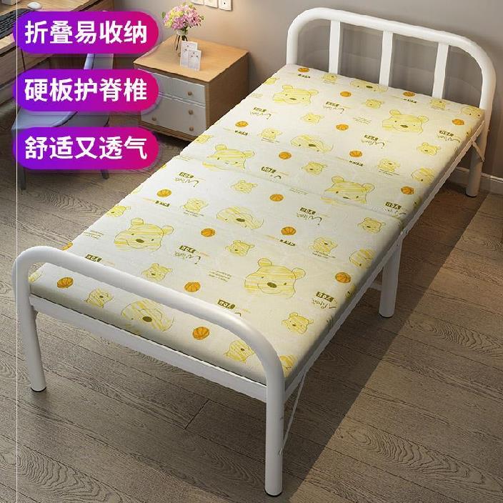 便携式一米铁床双人加固老式钢管床0.8米可折叠单人床折叠单人床