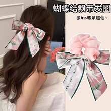 蝴蝶结发带女2025新款飘带头绳大肠发圈发量多扎头发皮筋发饰发绳
