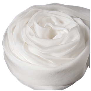 100%桑蚕丝丝巾2025春秋冬超大披肩保暖真丝围巾纯白色时尚纱巾女