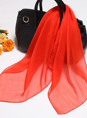 高档真丝中小方巾桑蚕丝丝巾女青年中年妈妈围巾秋冬季天防晒纱巾