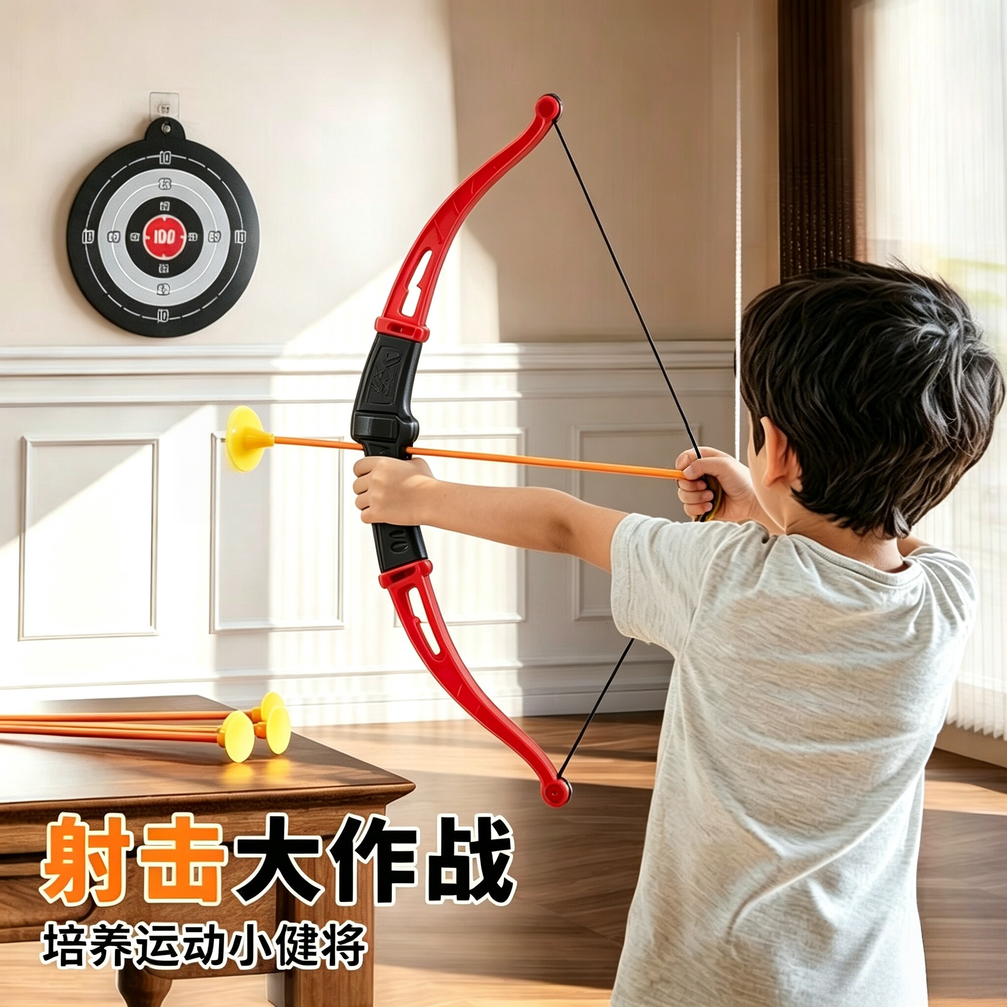 儿童弓箭玩具箭筒箭靶射箭室内男孩女孩户外休闲娱乐装备生日礼物图片