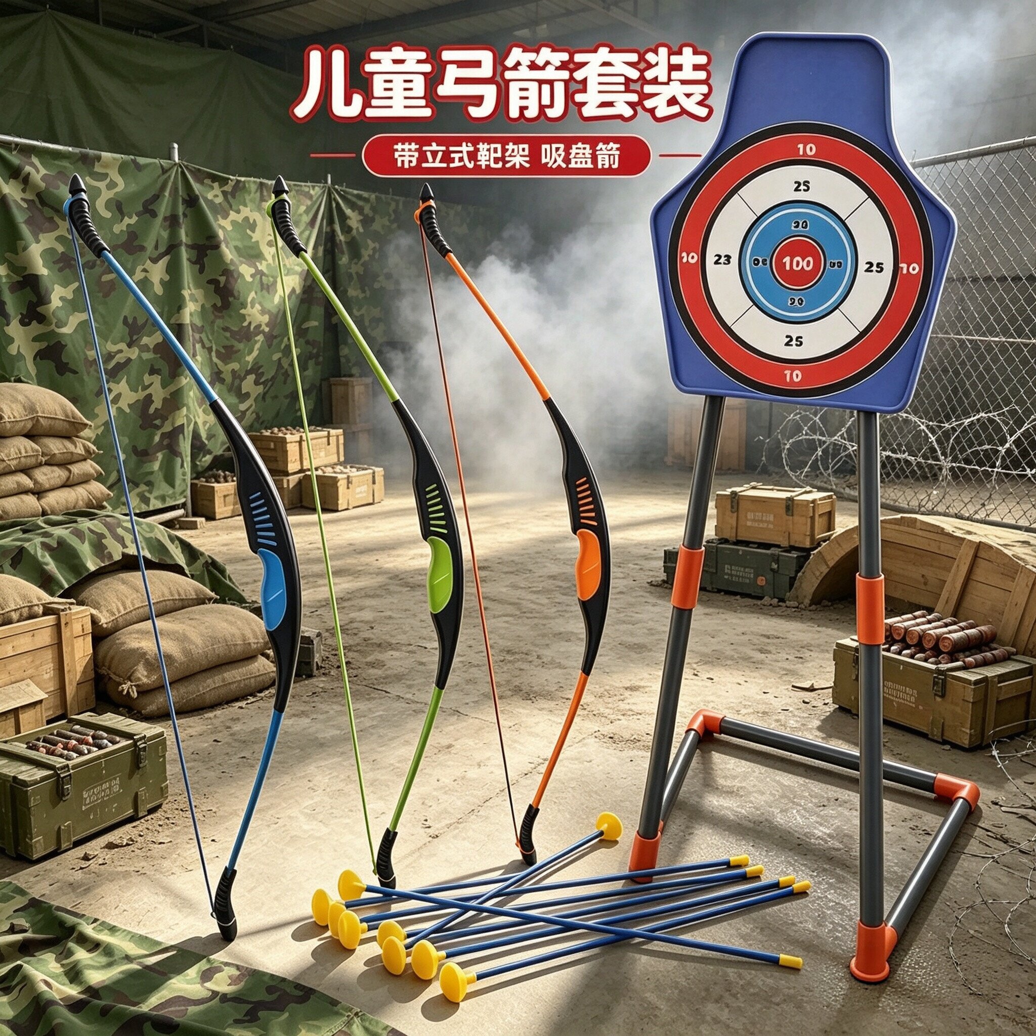 儿童弓箭射箭吸盘箭靶户外亲子娱乐比赛射击靶子配件景区箭馆把心图片