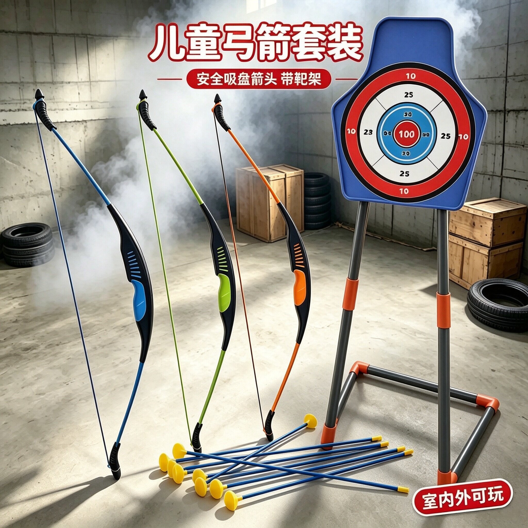 超大儿童弓箭玩具箭筒箭靶射箭室内男孩女孩户外休闲娱乐装备玩具图片