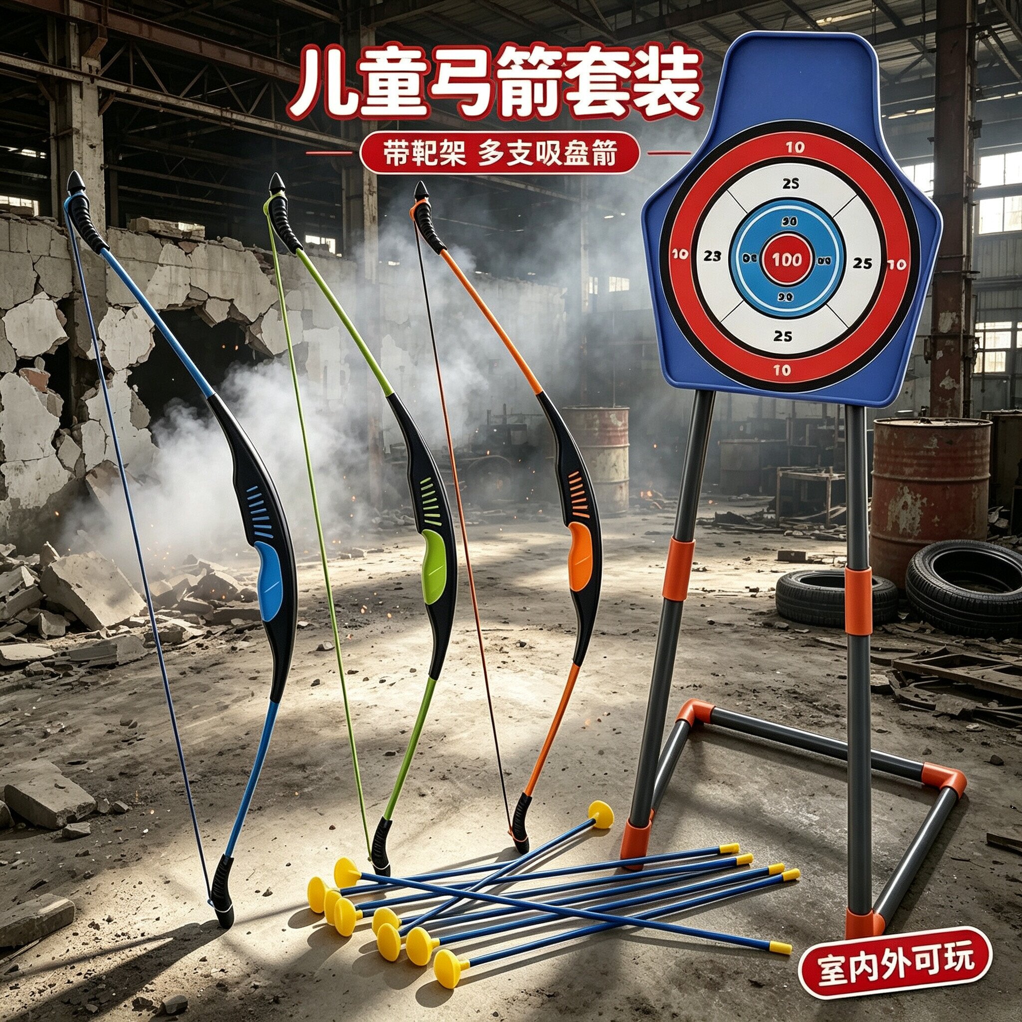 儿童弓箭玩具箭筒箭靶射箭室内男孩女孩户外休闲娱乐装备生日礼物图片