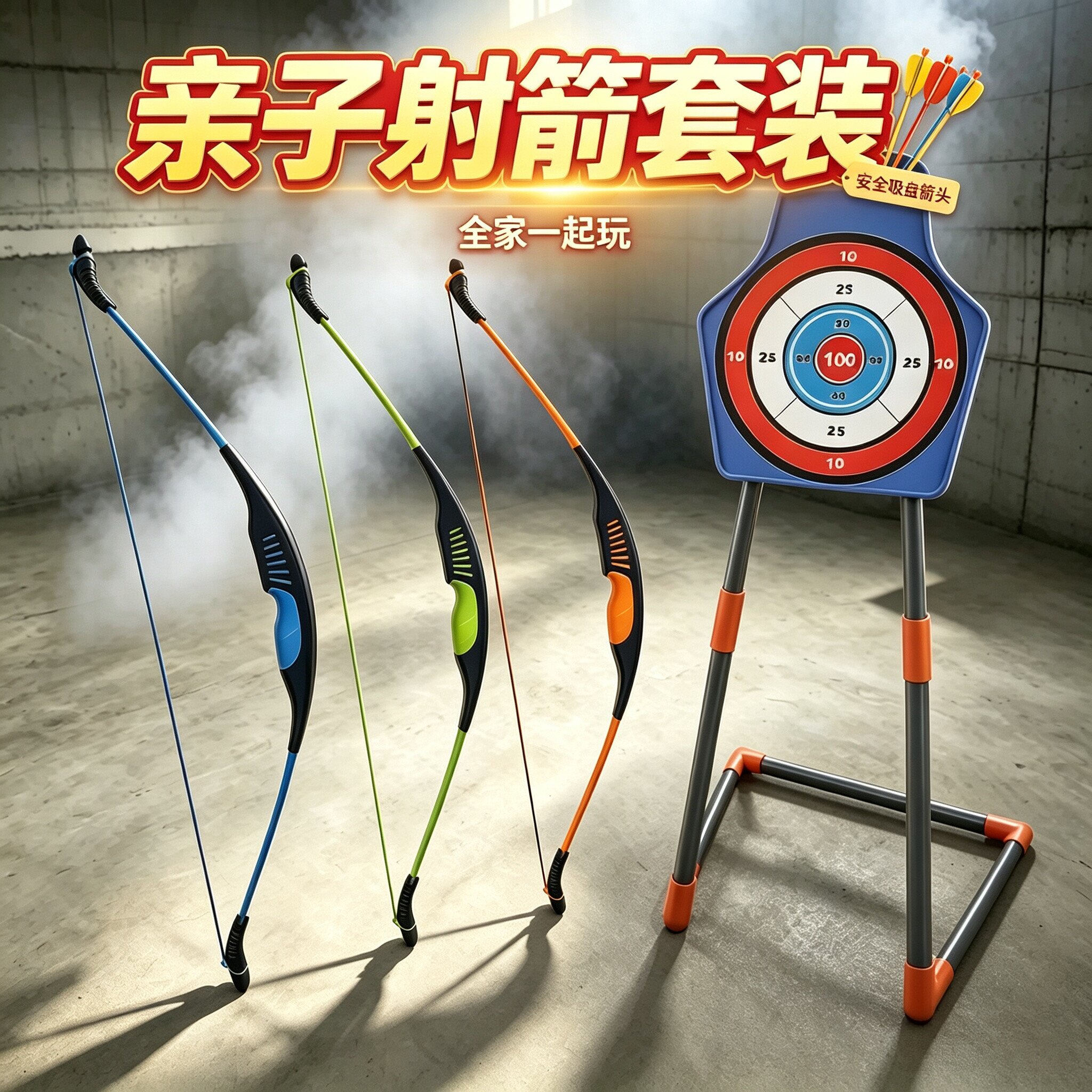 儿童射箭玩具弓箭套装箭筒箭靶射击室内男运动箭支吸盘箭头幼儿园图片