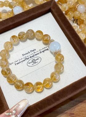 【巧恩】天然黄阿塞手链蓝月光红薯抖音招财百搭设计感手串