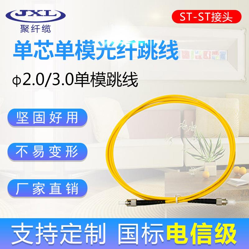 聚纤缆单模单芯光纤跳线2米3米5米10米跳线ST/SC/FC/LC电信级跳线