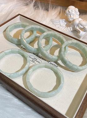 巧恩新中式复古天然玉石翡翠简约竹排手串步步高升男女款厂家直销