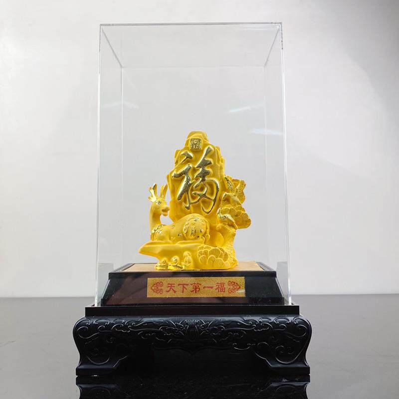 天下第yi福绒沙金 摆件 电镀工艺品 会销贺岁礼品 热销 寿诞礼品