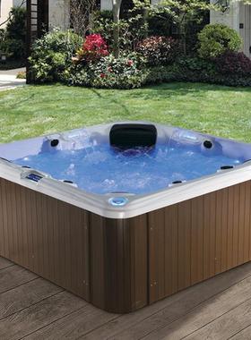 水池5人jacuzzi户外水力按摩浴缸冲浪恒温加热spa水疗池大浴盆