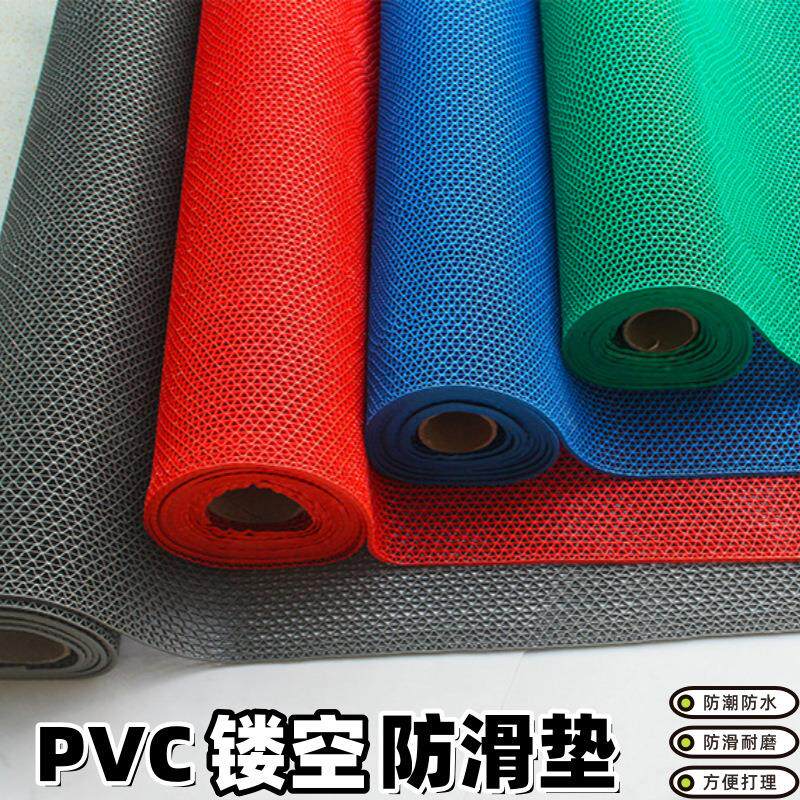 现货s形镂空地垫浴室厕所pvc疏水地垫户外游泳池防水保护垫网眼板